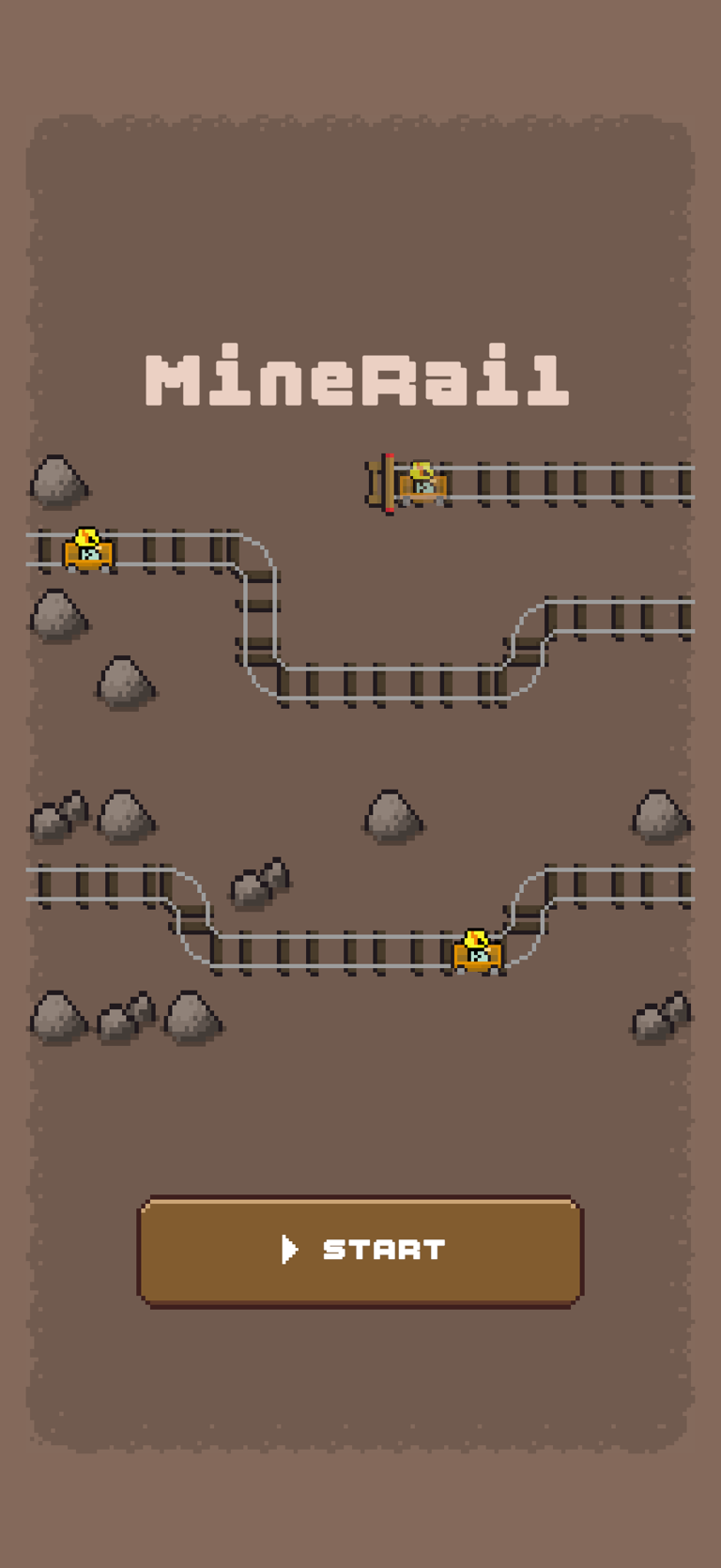 MineRail home screen